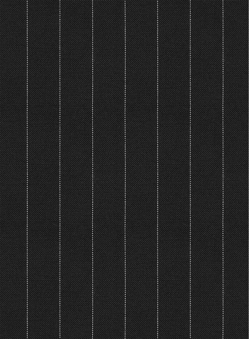 Scabal Feeje Stripe Black Wool Suit - Image 7