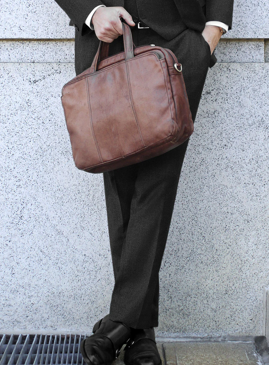 Scabal Ferbi Dark Gray Wool Pants - Image 2
