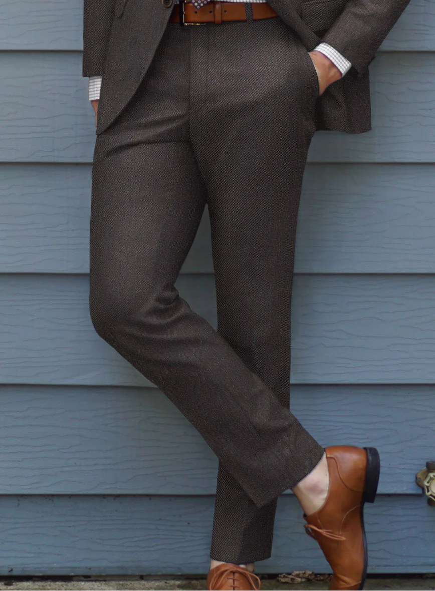 Scabal Gaci Brown Wool Pants - Image 2