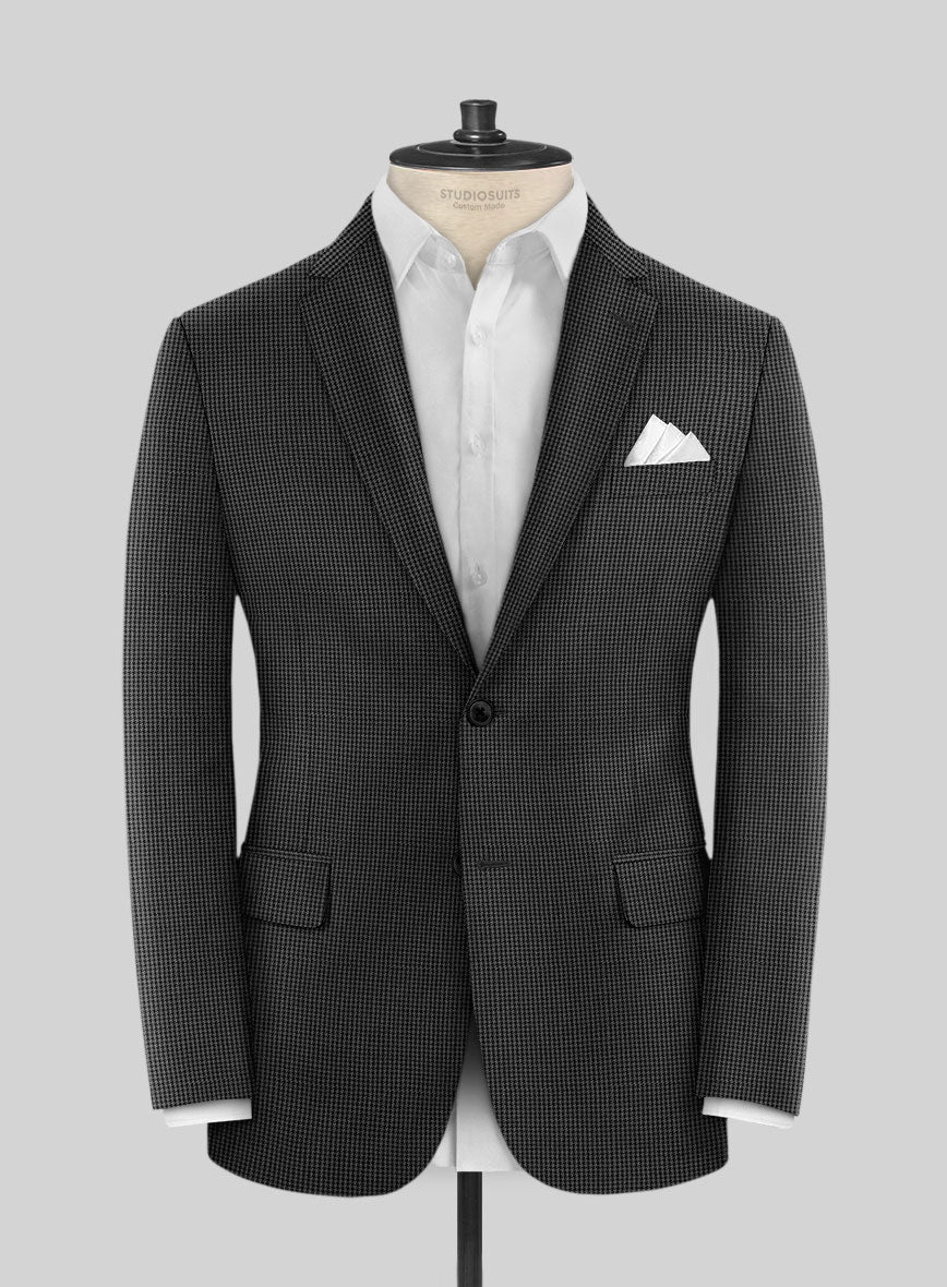 Scabal Ghru Houndstooth Gray Wool Suit - Image 3