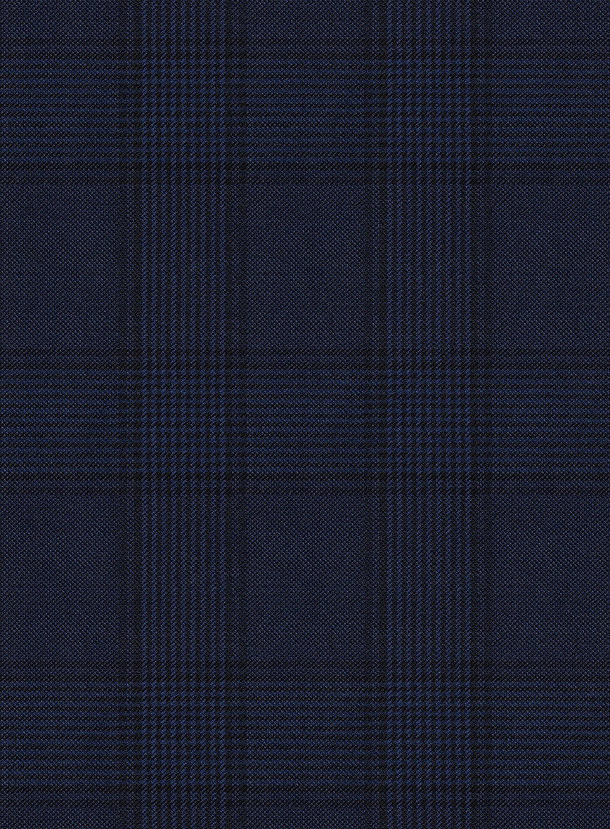 Scabal Gilu Glen Blue Wool Suit - Image 7