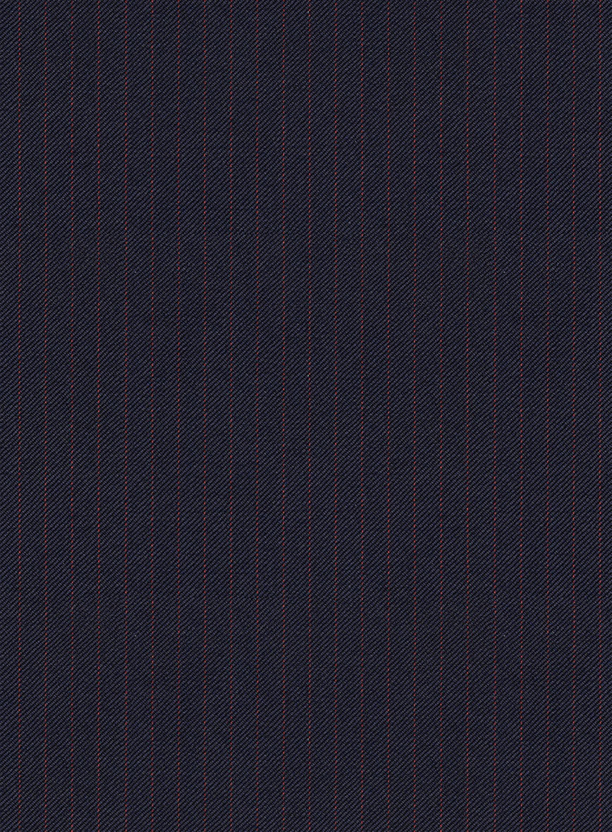 Scabal Hernal Stripe Blue Wool Pants - Image 3