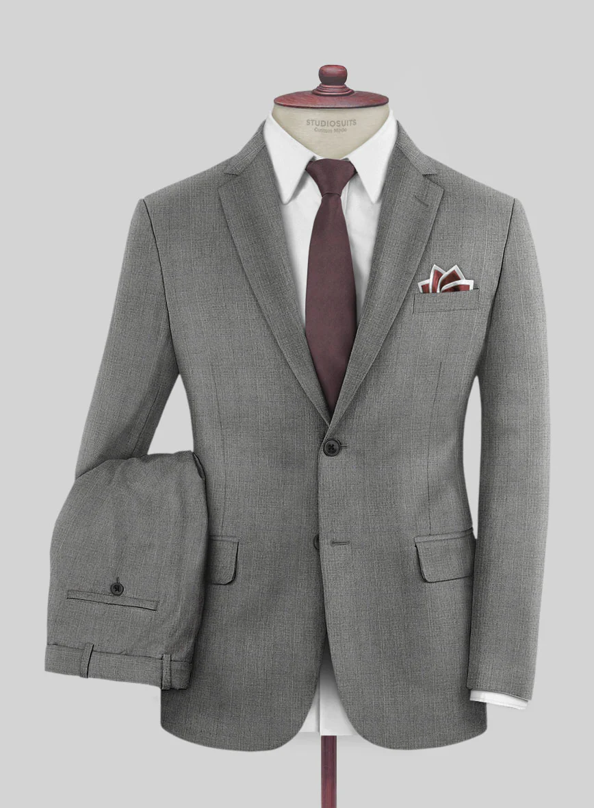 Scabal Hidal Checks Gray Wool Suit