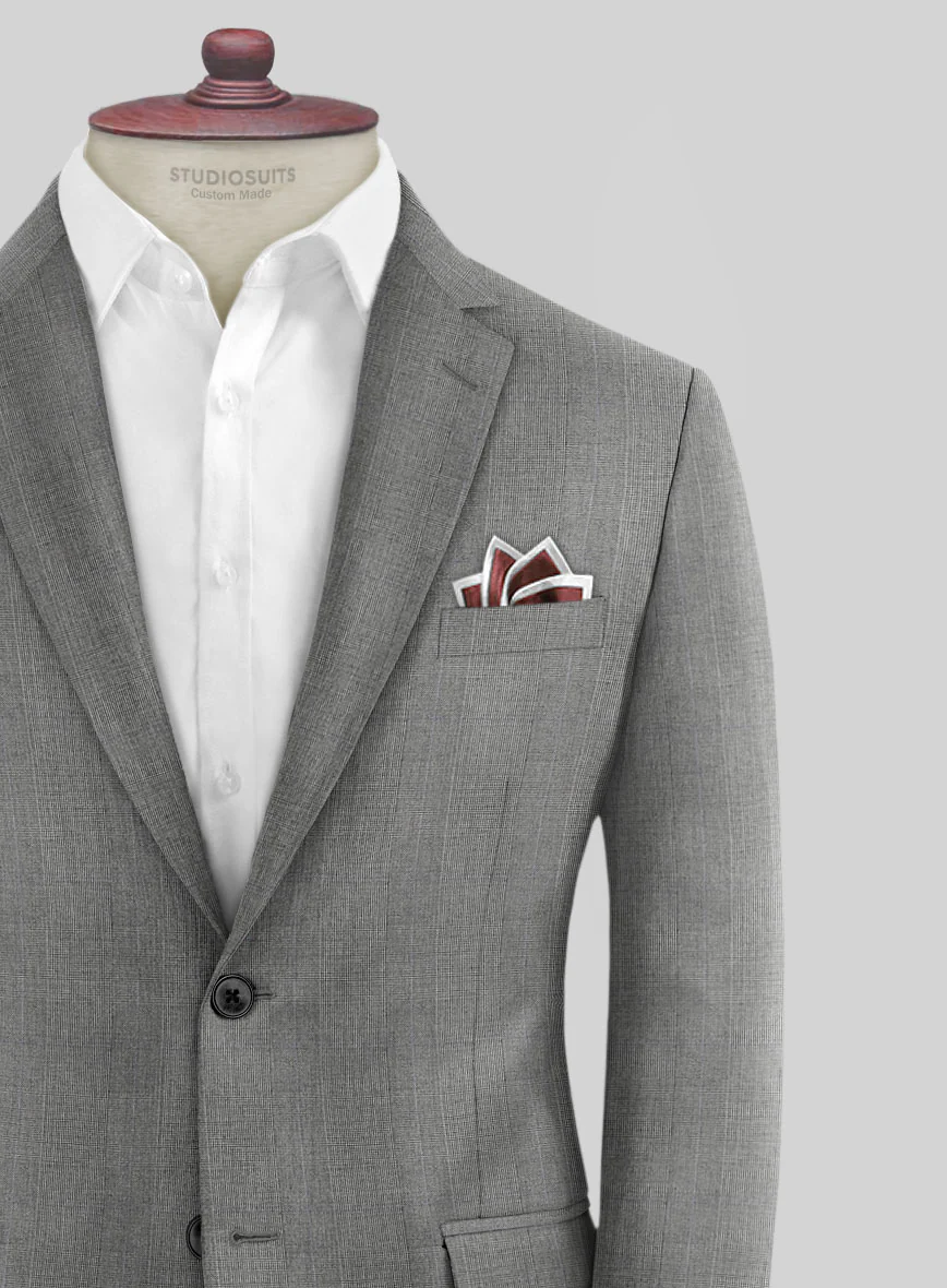 Scabal Hidal Checks Gray Wool Suit - Image 4