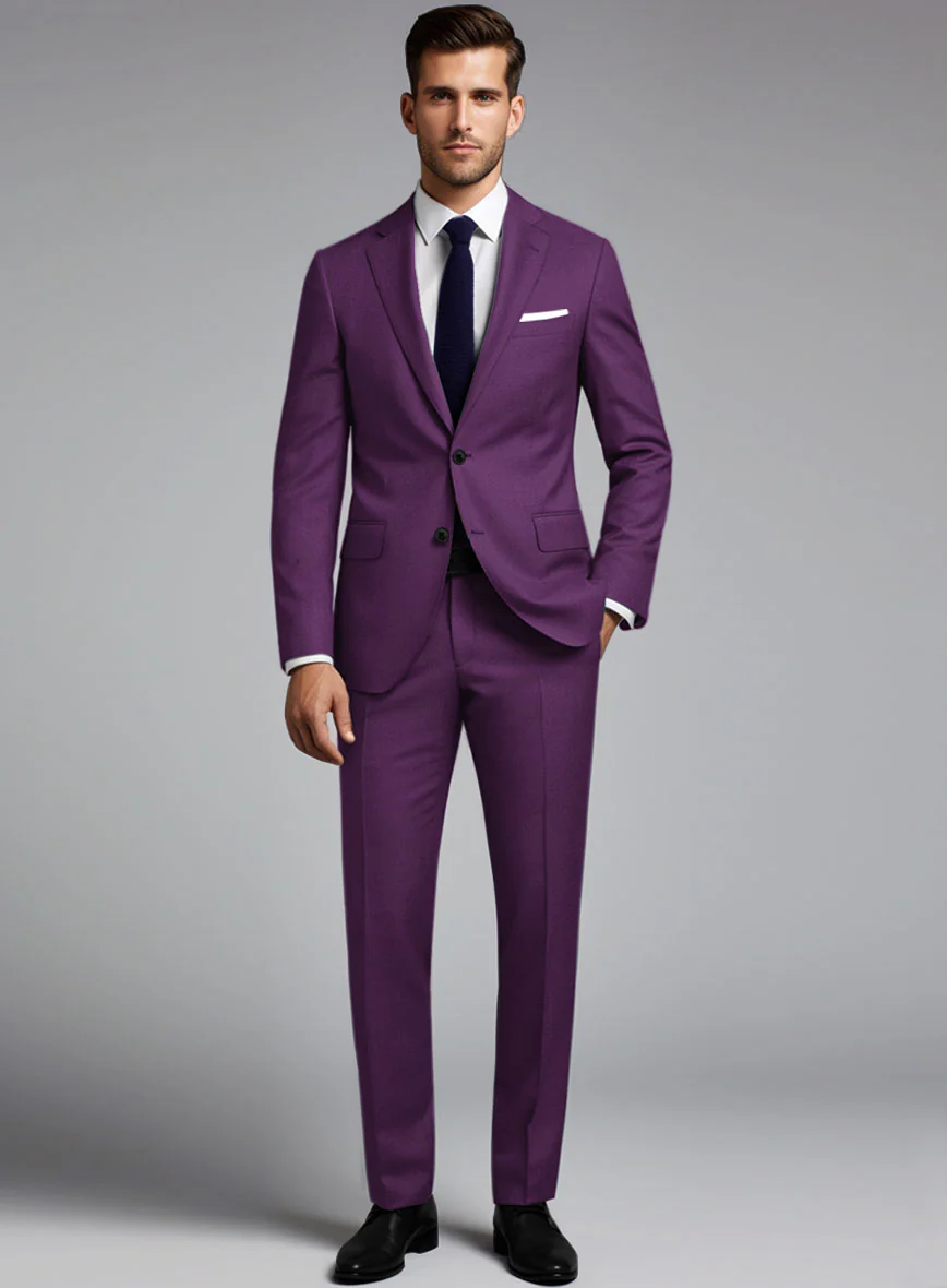 Scabal Hot Purple Wool Suit - Image 2