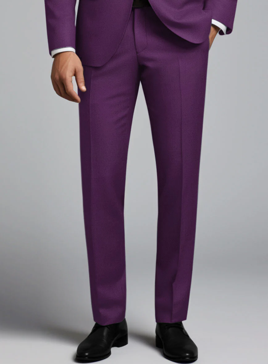 Scabal Hot Purple Wool Suit - Image 6