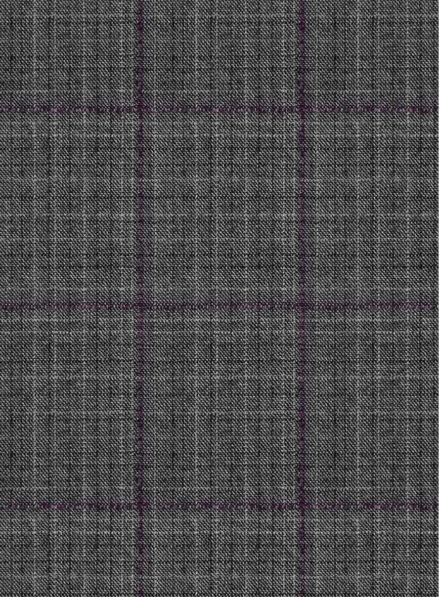 Scabal Dark Gray Wool Pants - Image 3