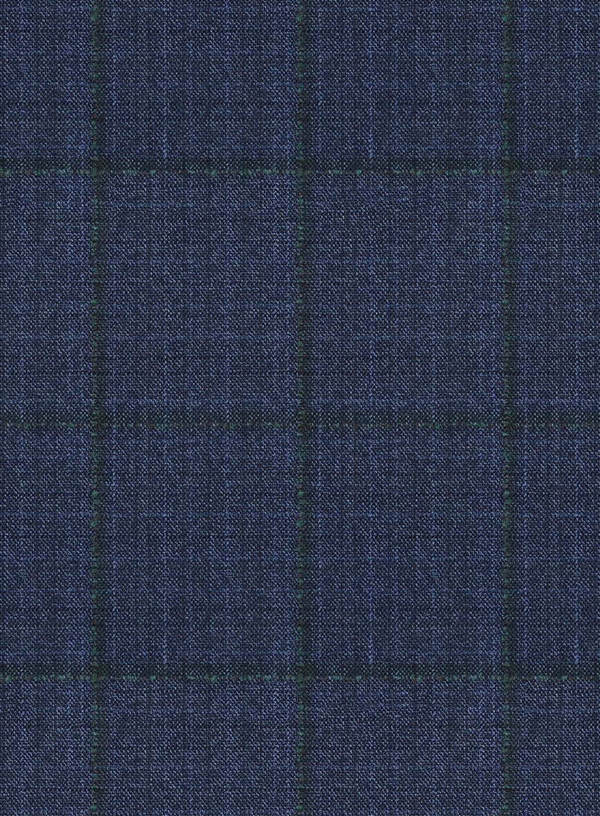 Scabal Dark Sapphire Blue Wool Pants - Image 3