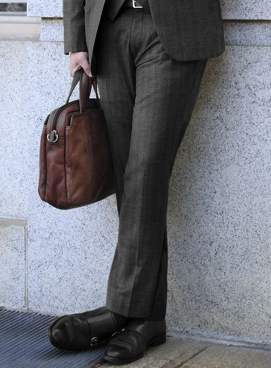 Scabal Steel Charcoal Wool Suit - Image 4
