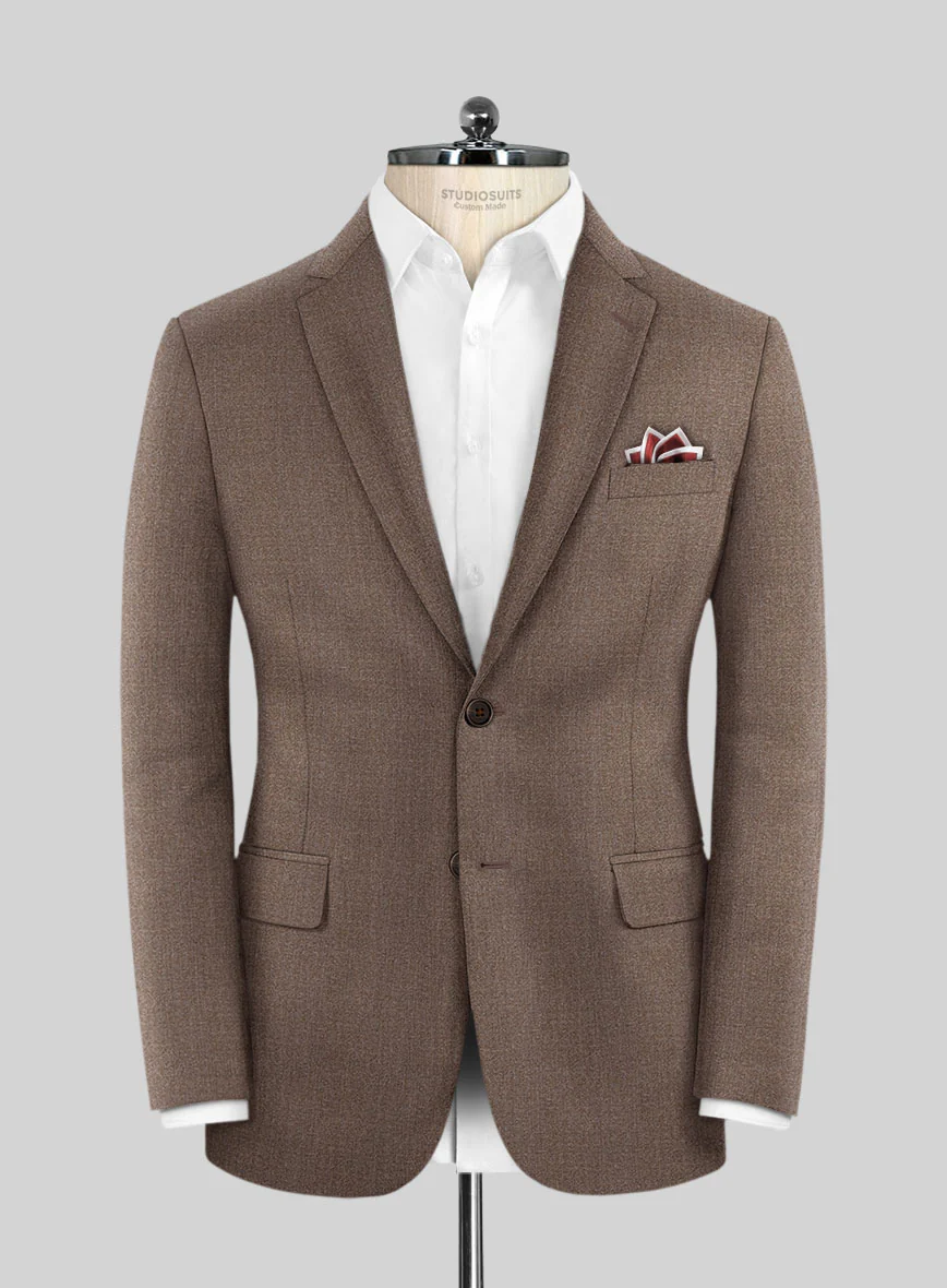 Scabal Walnut Brown Wool Jacket