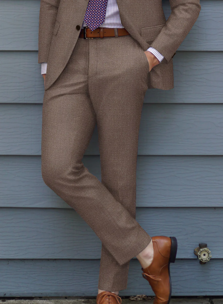 Scabal Walnut Brown Wool Suit - Image 4
