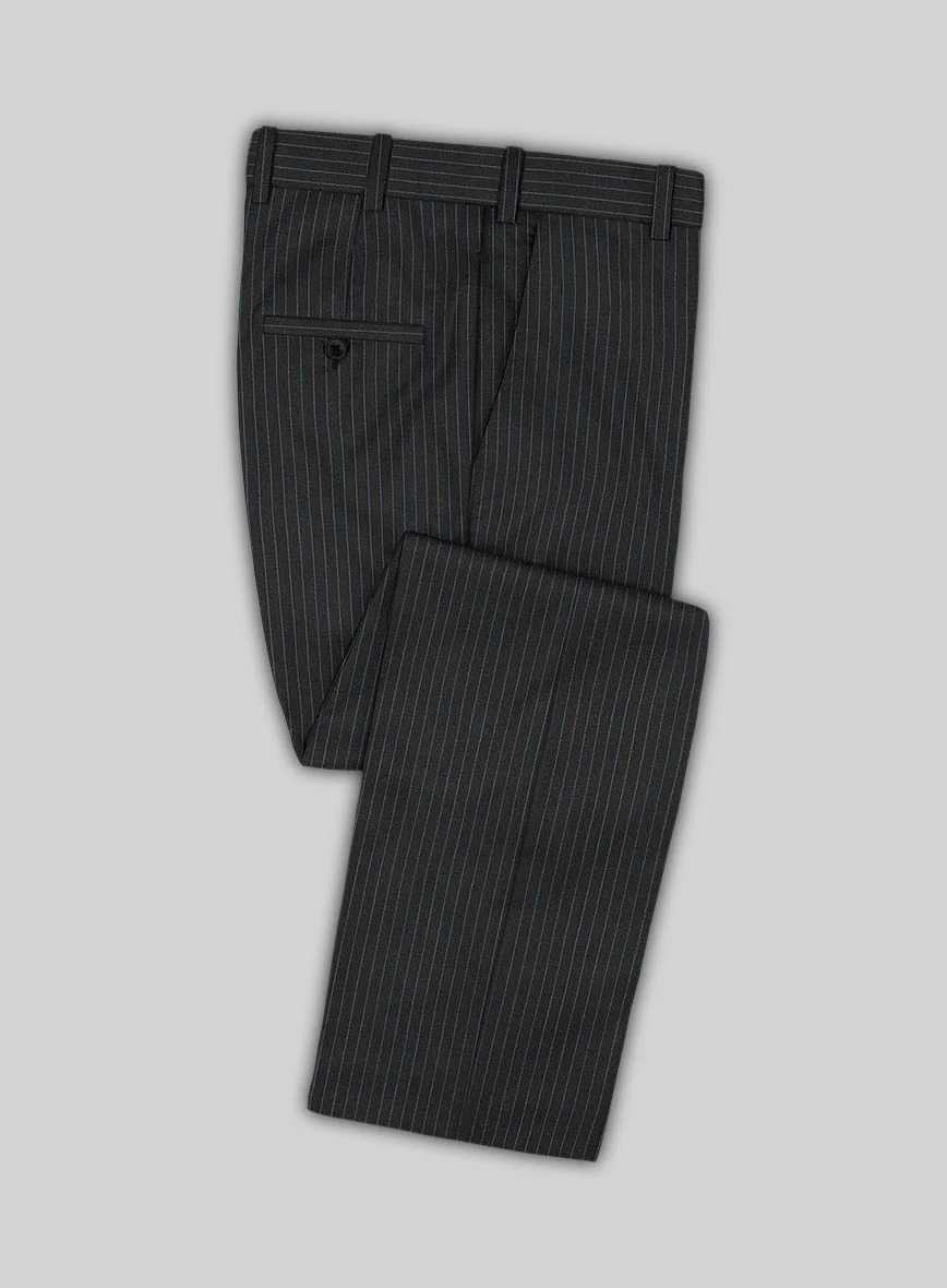 Scabal Jacino Stripe Gray Wool Pants