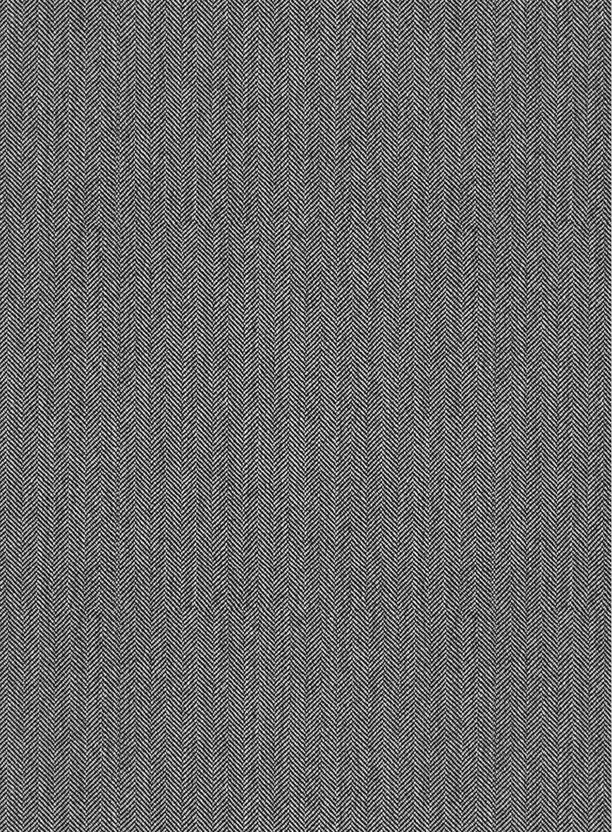 Scabal Lauchi Herringbone Gray Wool Jacket - Image 2
