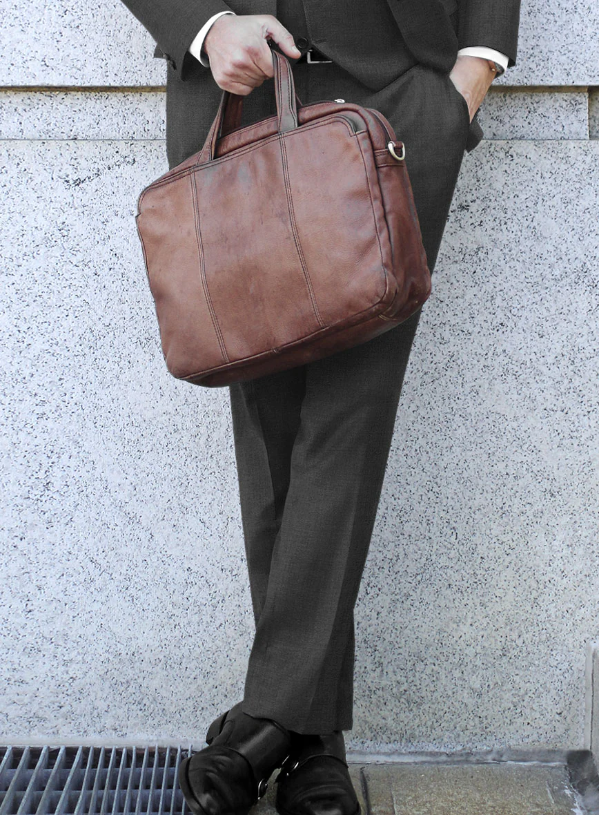 Scabal Liche Charcoal Wool Suit - Image 5