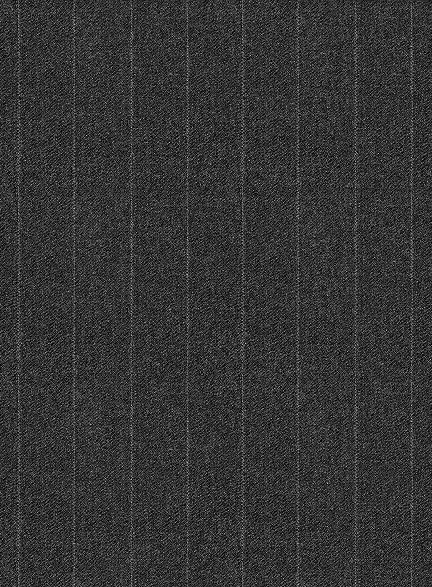 Scabal Litni Stripe Gray Wool Pants - Image 3