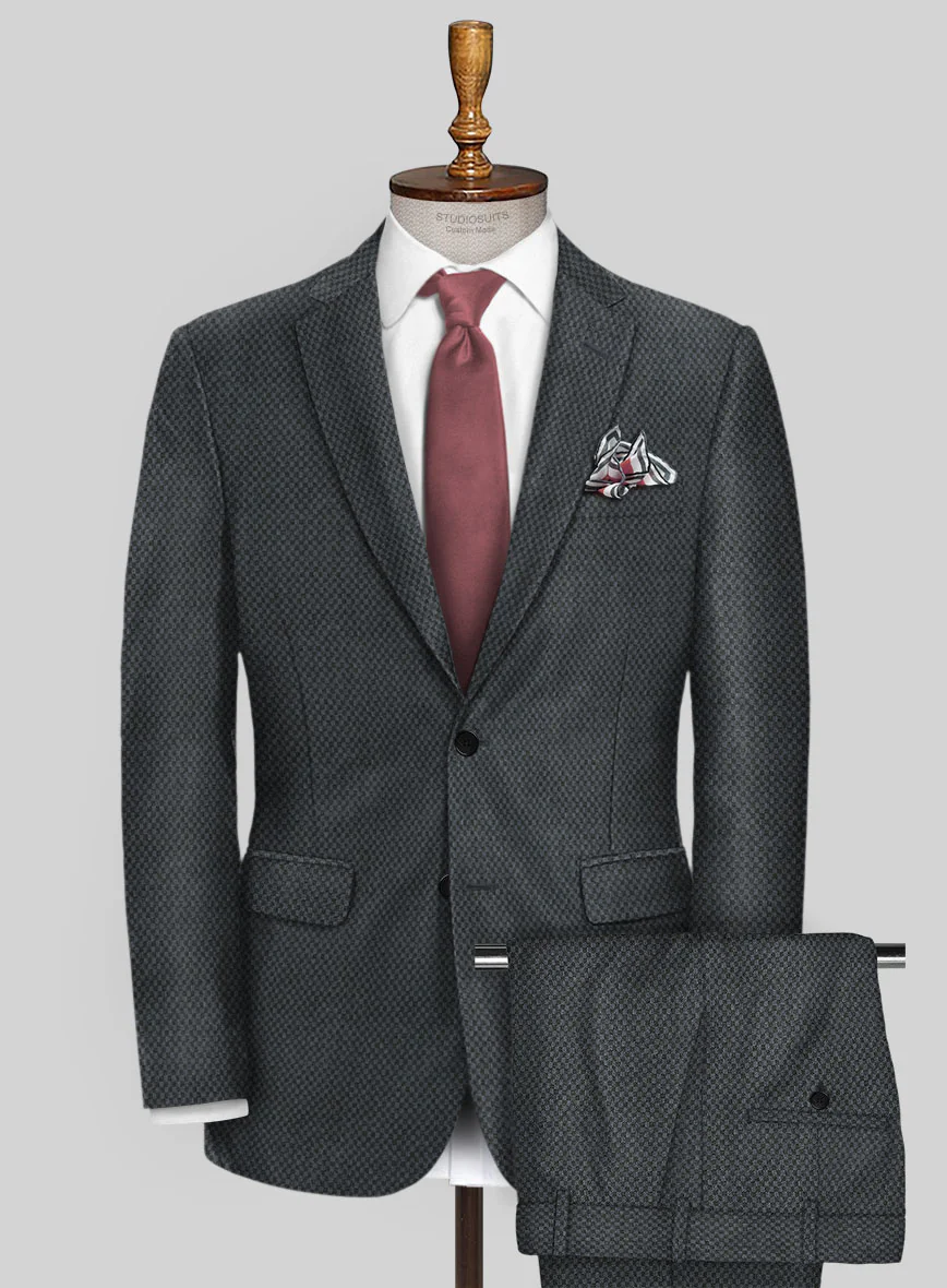Scabal Londoner Abran Gray Wool Suit