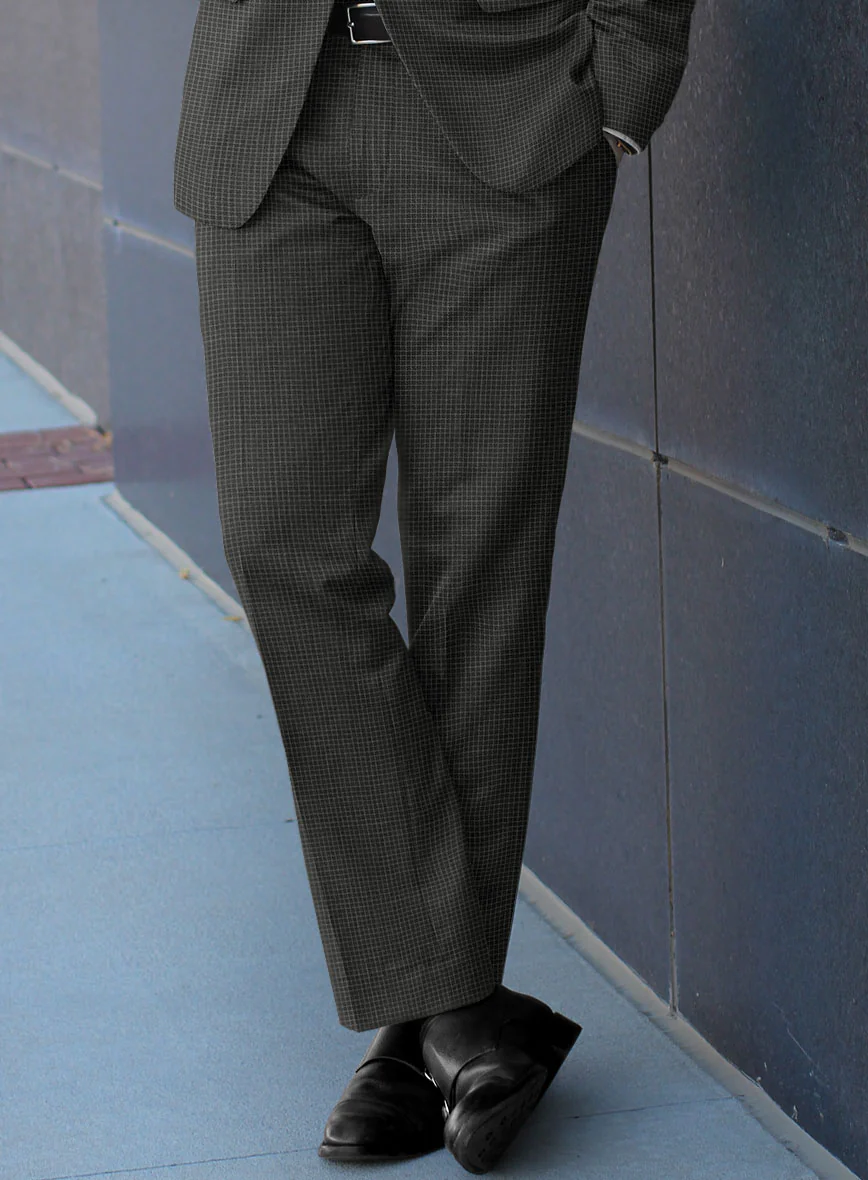 Scabal Londoner Adiel Grid Gray Wool Suit - Image 4