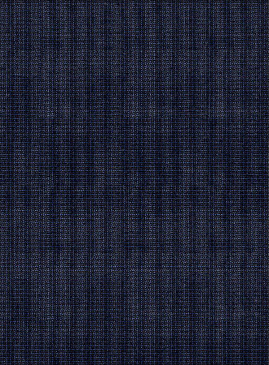 Scabal Londoner Asario Grid Blue Wool Pants - Image 3