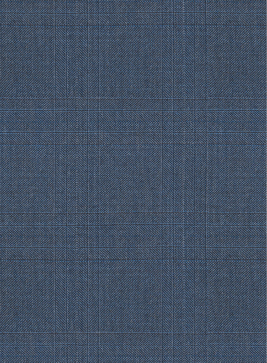 Scabal Londoner Blasi Checks Blue Wool Suit - Image 6