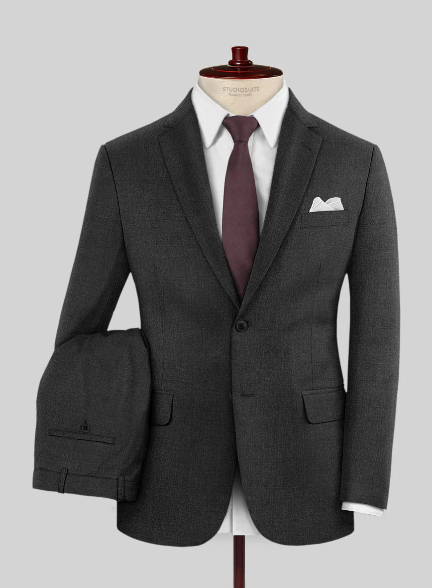 Scabal Londoner Charcoal Wool Suit