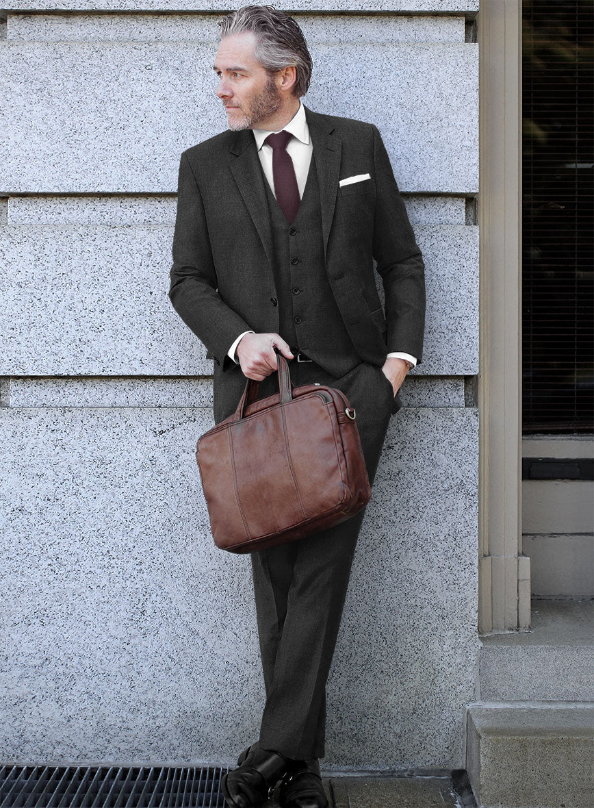 Scabal Londoner Charcoal Wool Suit - Image 2