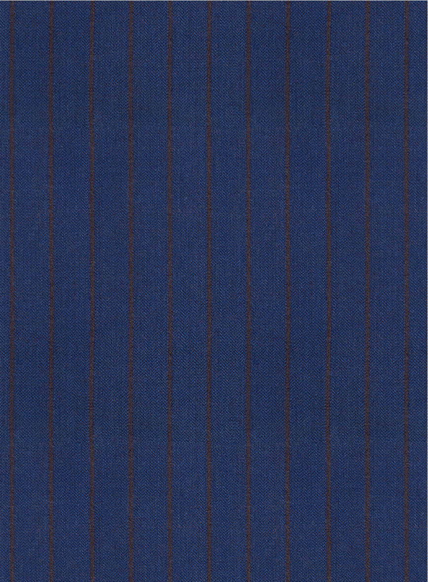 Scabal Londoner Deli Stripe Blue Wool Suit - Image 5