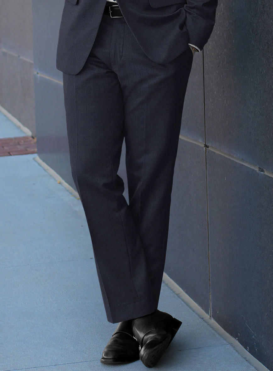 Scabal Londoner Ebony Blue Wool Pants - Image 2