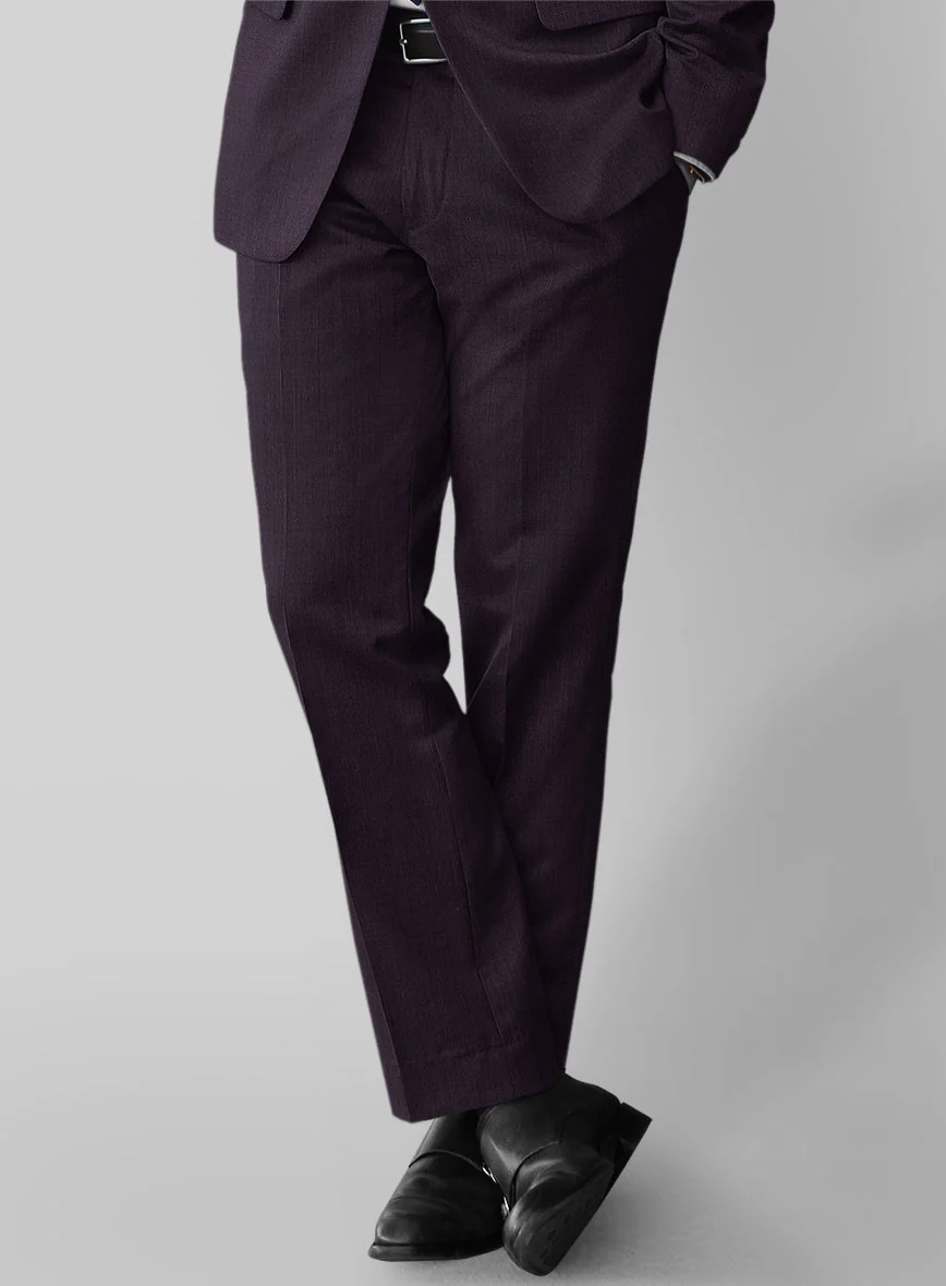 Scabal Londoner Eggplant Wool Suit - Image 4