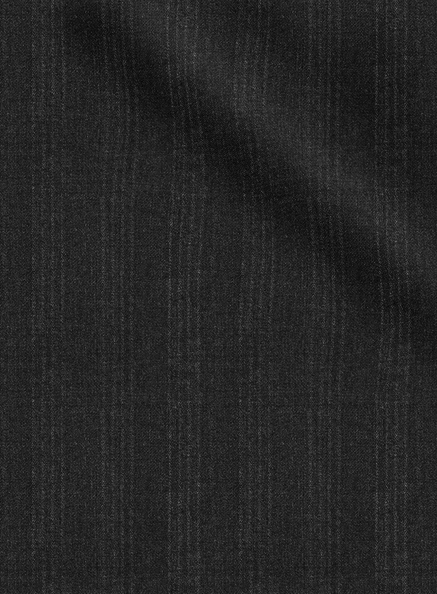 Scabal Londoner Emingo Stripe Charcoal Wool Pants - Image 2