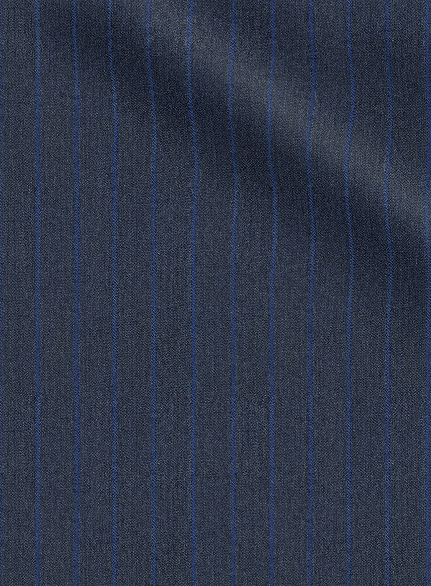 Scabal Londoner Floras Stripe Blue Wool Suit - Image 6