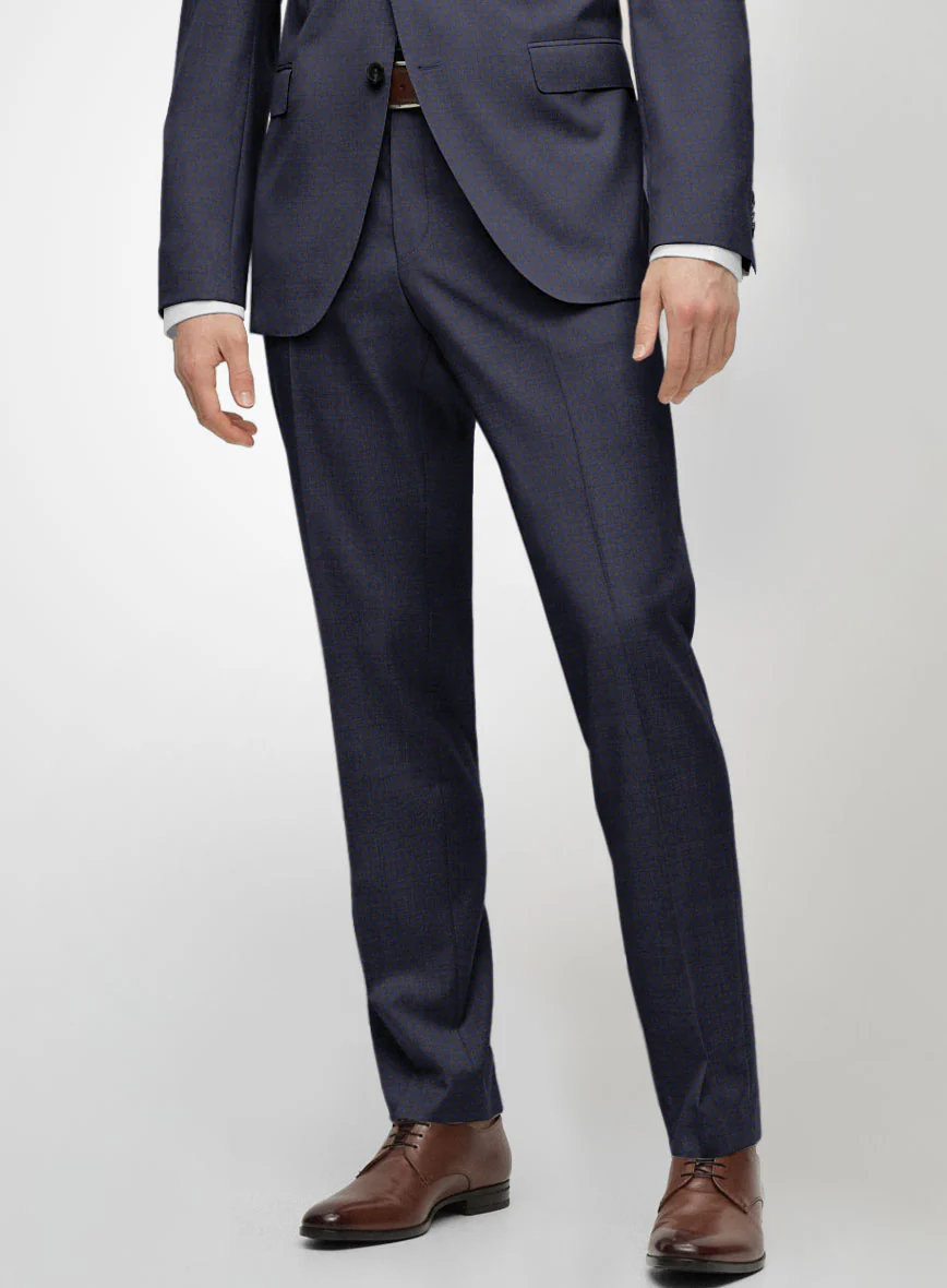 Scabal Londoner Gallo Blue Wool Pants - Image 2