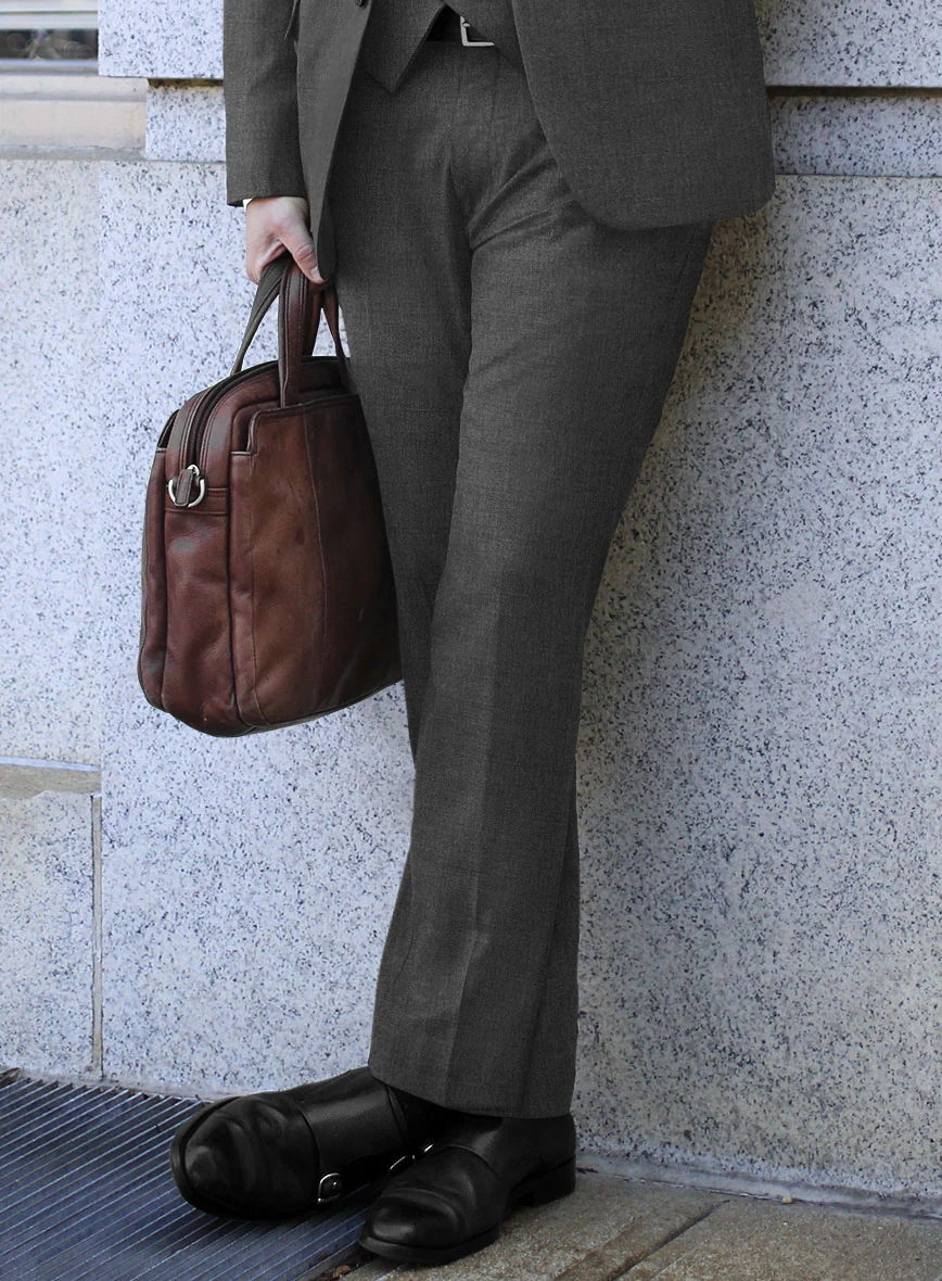 Scabal Londoner Gray Wool Pants - Image 2