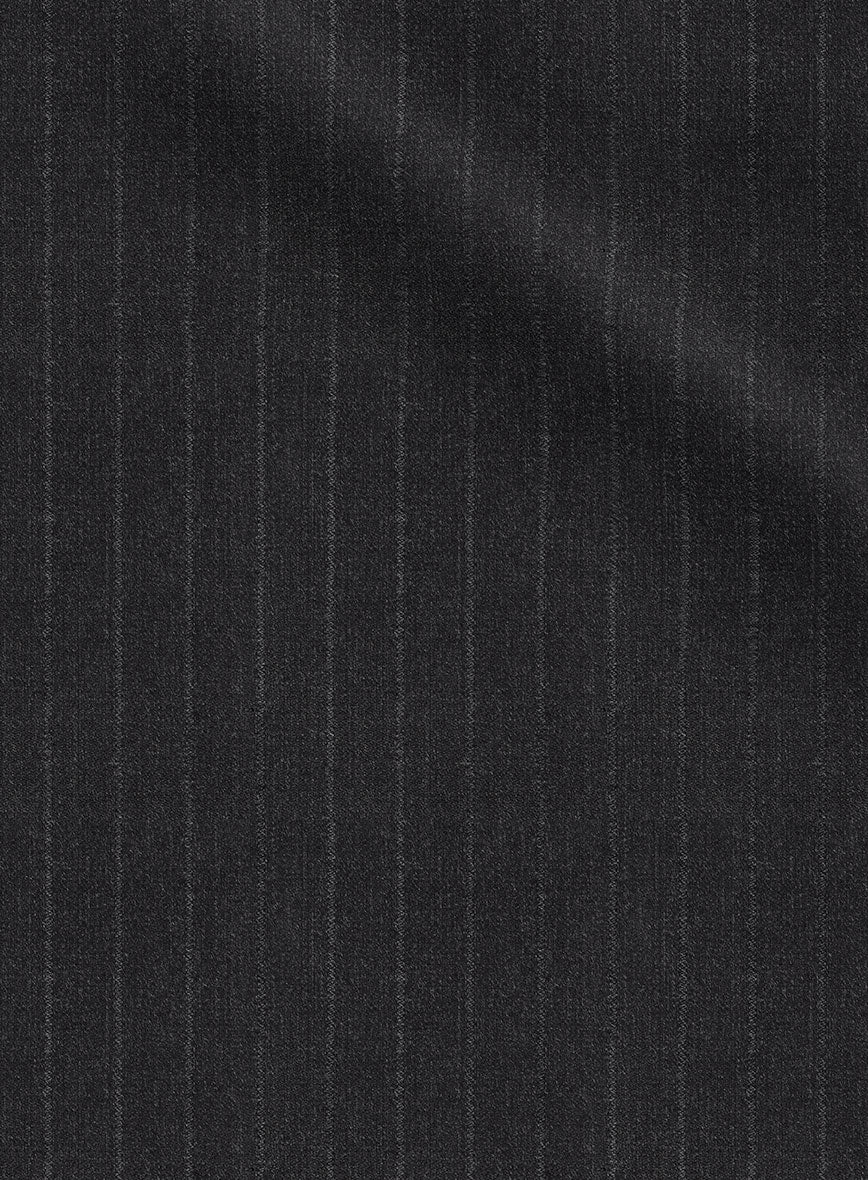 Scabal Londoner Isai Stripe Charcoal Wool Suit - Image 6