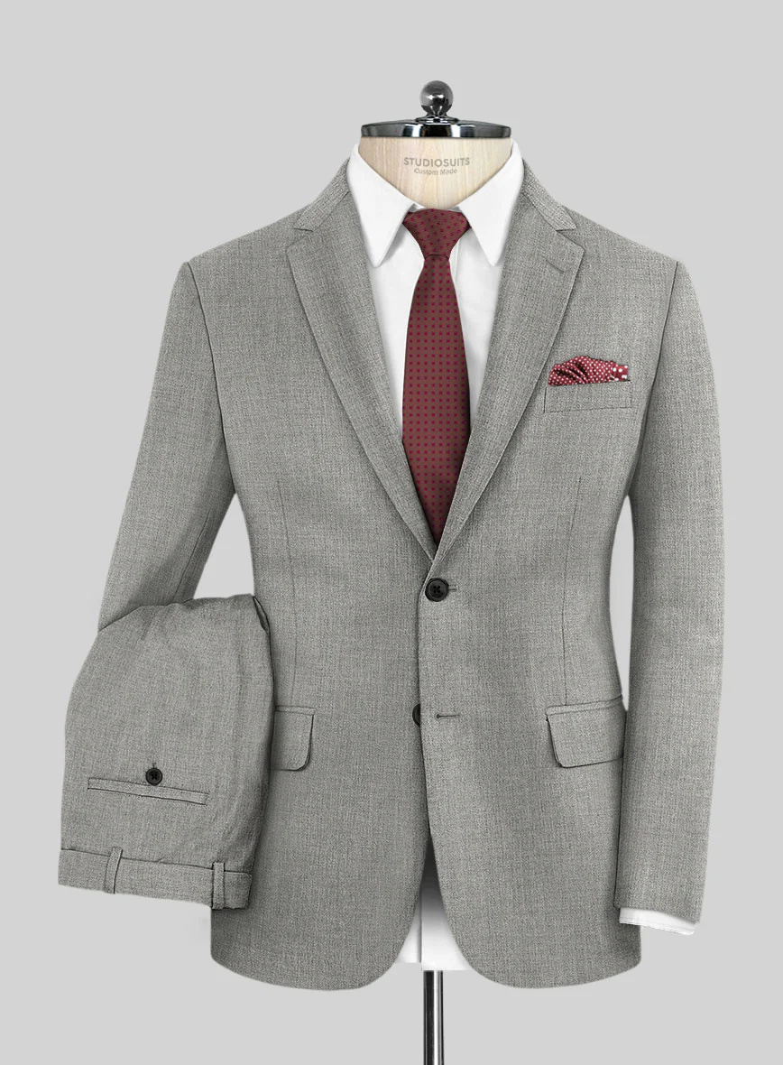 Scabal Londoner Light Gray Wool Suit