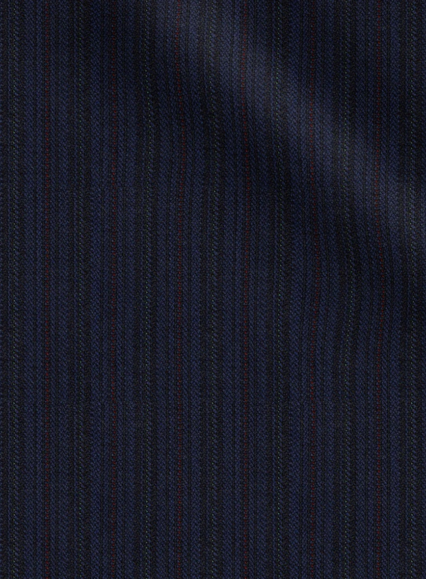 Scabal Londoner Malno Stripe Blue Wool Suit - Image 5