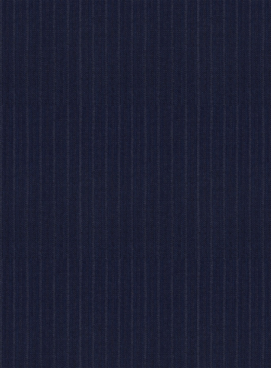 Scabal Londoner Mence Stripe Blue Wool Jacket - Image 2