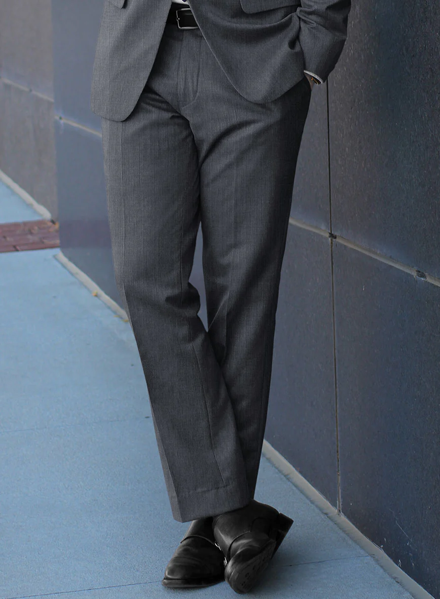 Scabal Londoner Shico Stripe Gray Wool Suit - Image 4