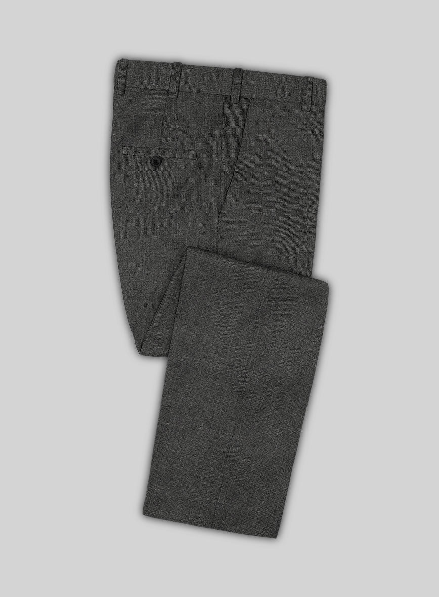 Scabal Londoner Twill Charcoal Wool Pants