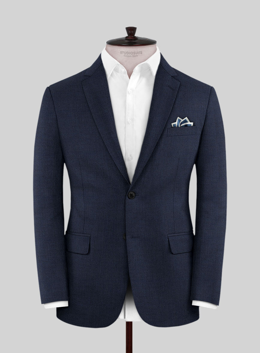 Scabal Londoner Twill Dark Blue Wool Jacket