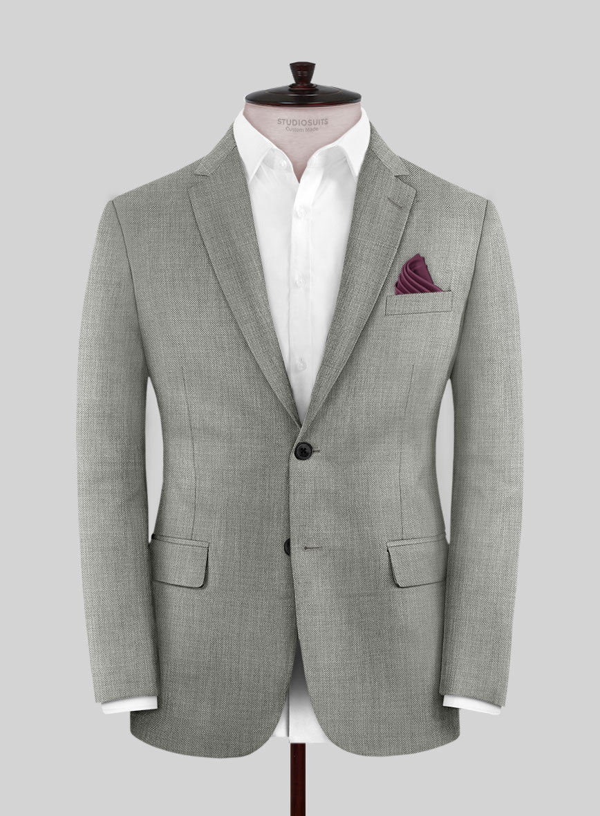 Scabal Londoner Twill Gray Wool Jacket