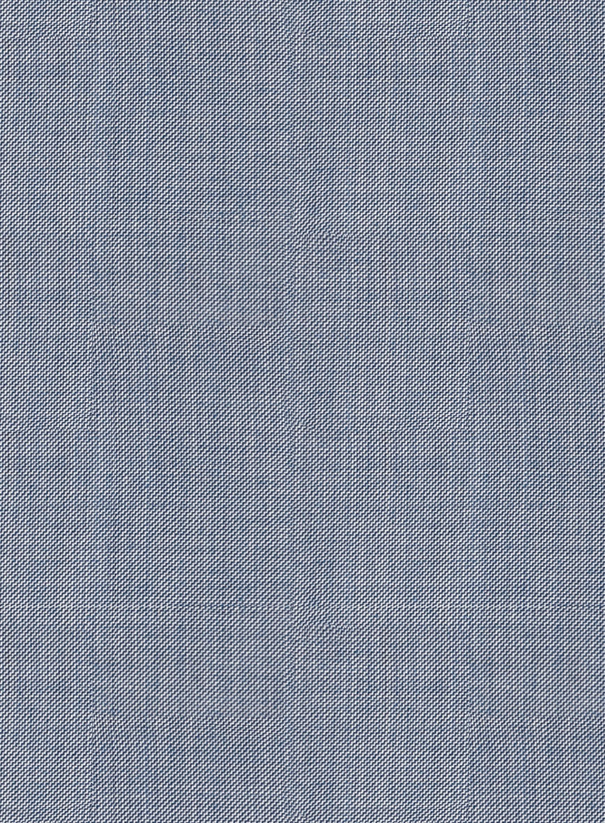 Scabal Londoner Twill Light Blue Wool Pants - Image 3