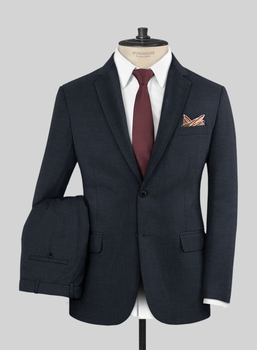 Scabal Londoner Twill Navy Wool Suit