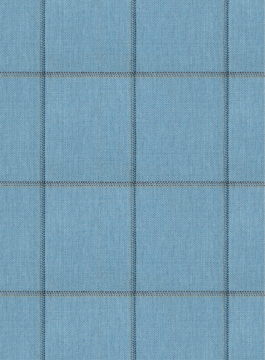 Scabal Londoner Windowpane Blue Wool Jacket - Image 2