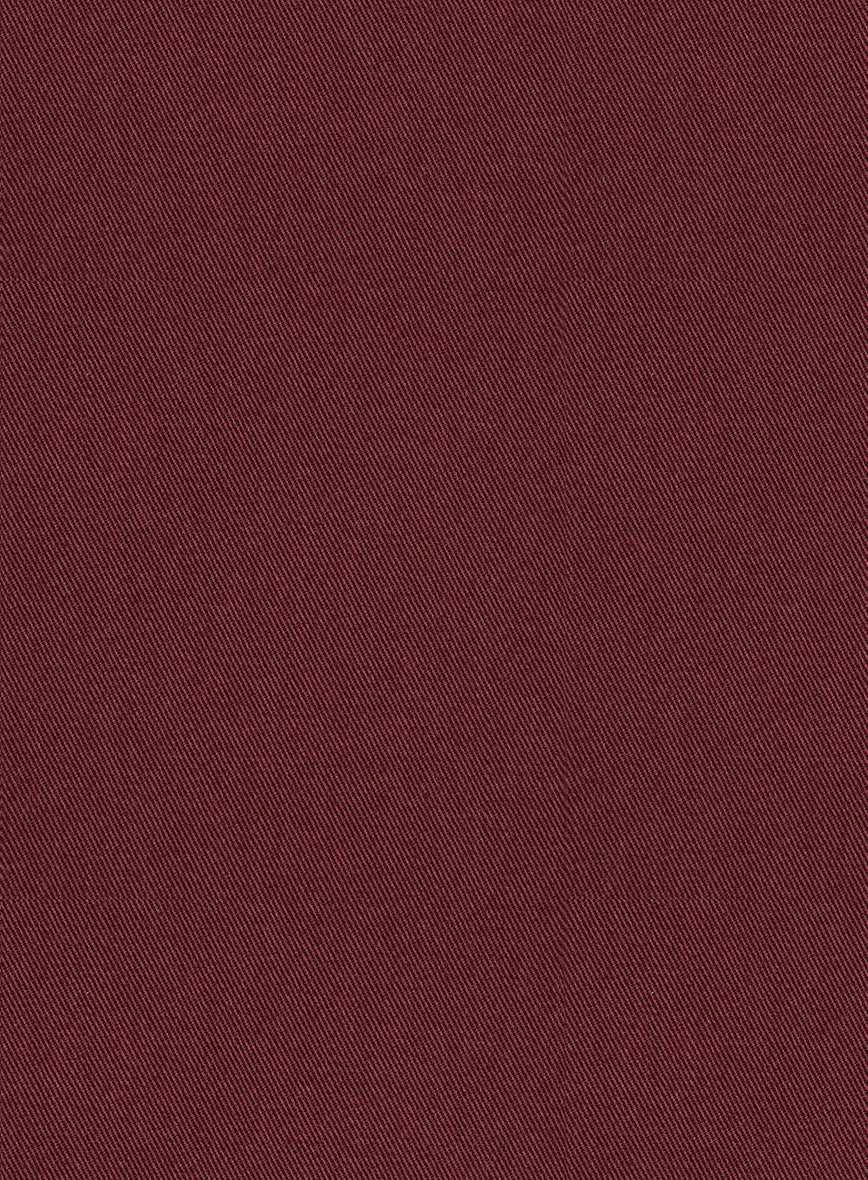 Scabal Maroon Cotton Stretch Jacket - Image 2