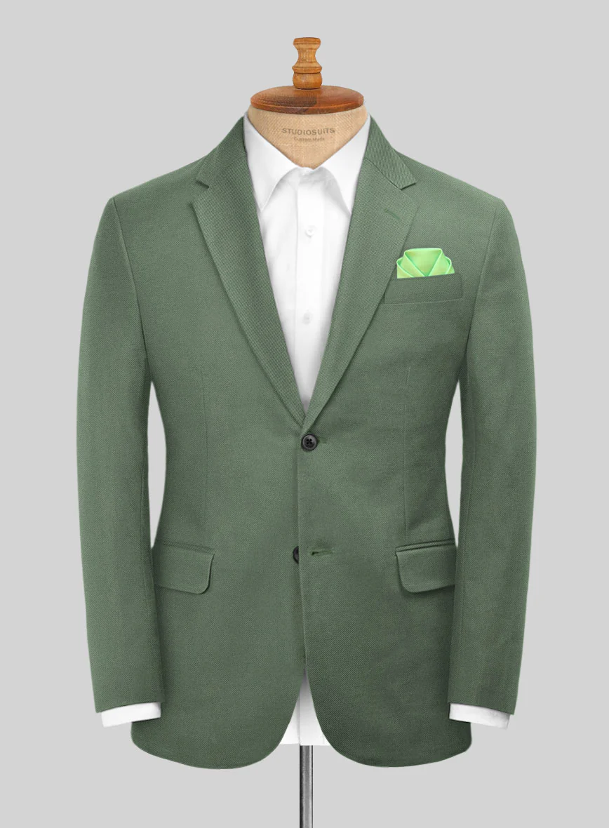 Scabal Moss Green Cotton Stretch Jacket