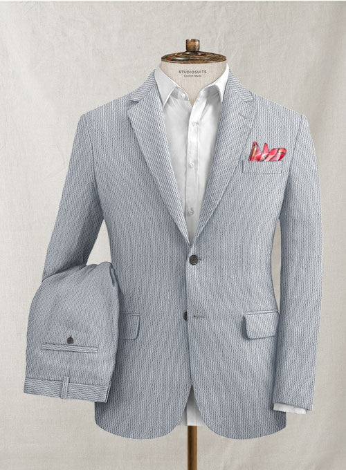 Scabal Nautica Blue Seersucker Suit