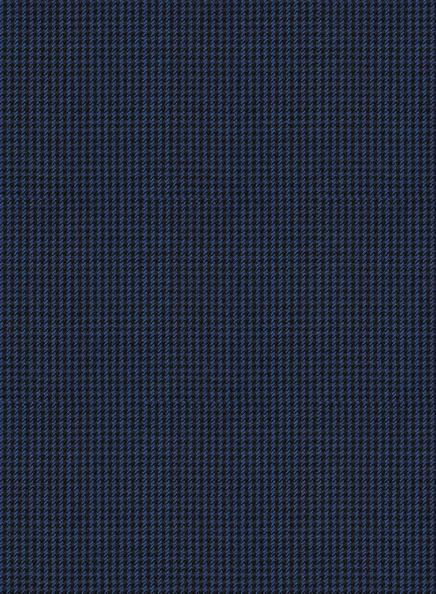Scabal Omiero Houndstooth Blue Wool Suit - Image 7