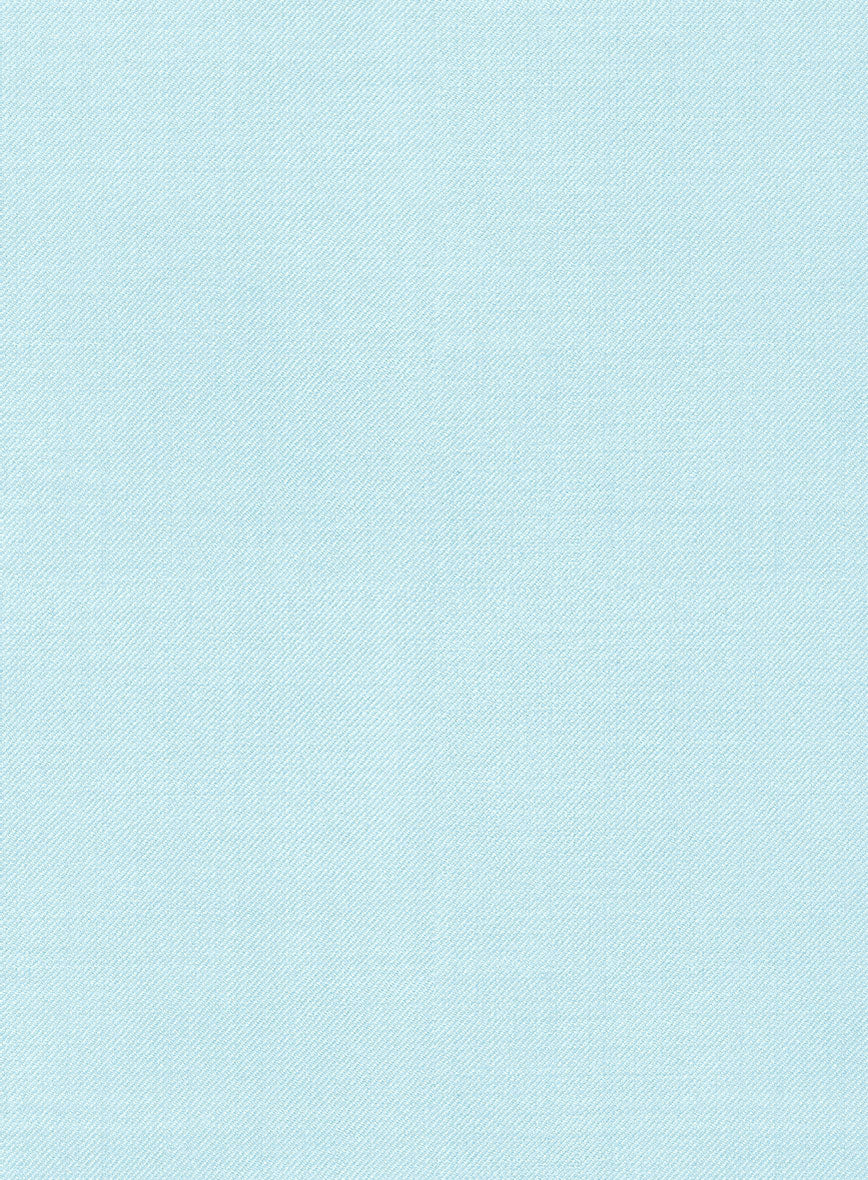 Scabal Pale Blue Wool Pants - Image 3