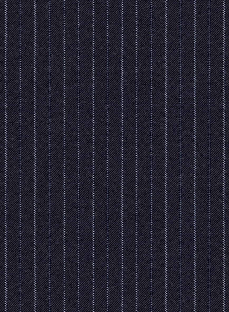 Scabal Paqui Stripe Blue Wool Pants - Image 3