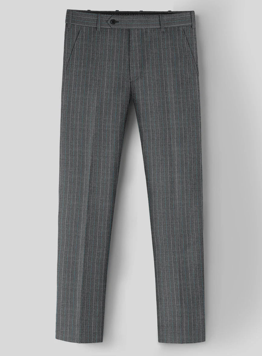 Scabal Peruzi Gray Wool Pants